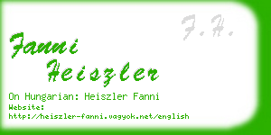 fanni heiszler business card